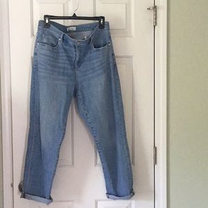 Light wash Loft girlfriend jeans